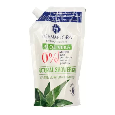 Dermaflora 0% tusfürdő utántöltő aloe vera 500 ml