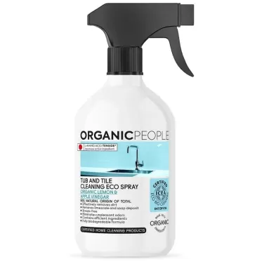 Organic People öko fürdőszoba- és csempetisztító spray bio citrommal és almaecettel 500 ml