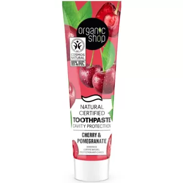 bio minősített szuvasodás elleni fogkrém cseresznyével és gránátalmával 100 g